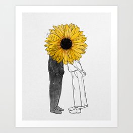 Sunflower love. Art Print