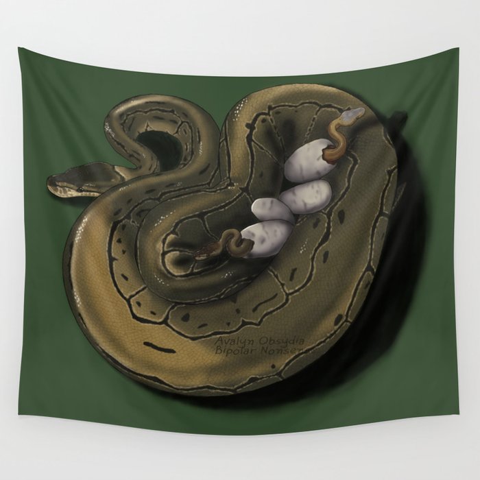 Ball Python Family Wall Tapestry