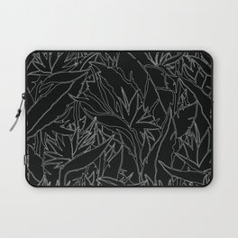 Bird of Paradise Exotic Jungle plants pattern. Contemporary Art Digital illustration background.  Laptop Sleeve