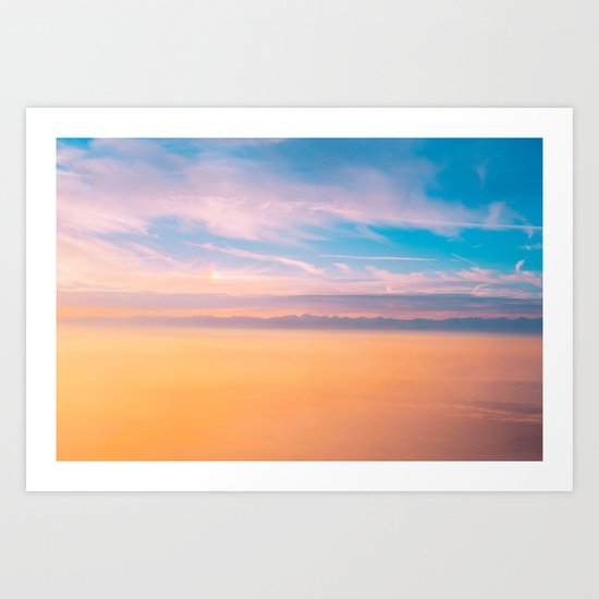 Romantic sky Art Print
