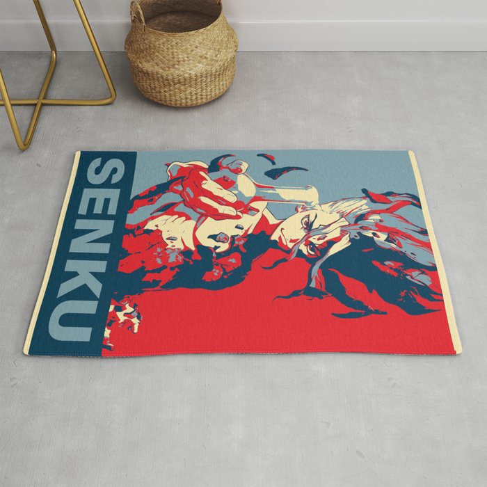 Dr Stone Senku Poster Rug By Mirrortab Society6