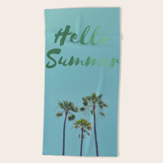 Hello Summer Beach Towel