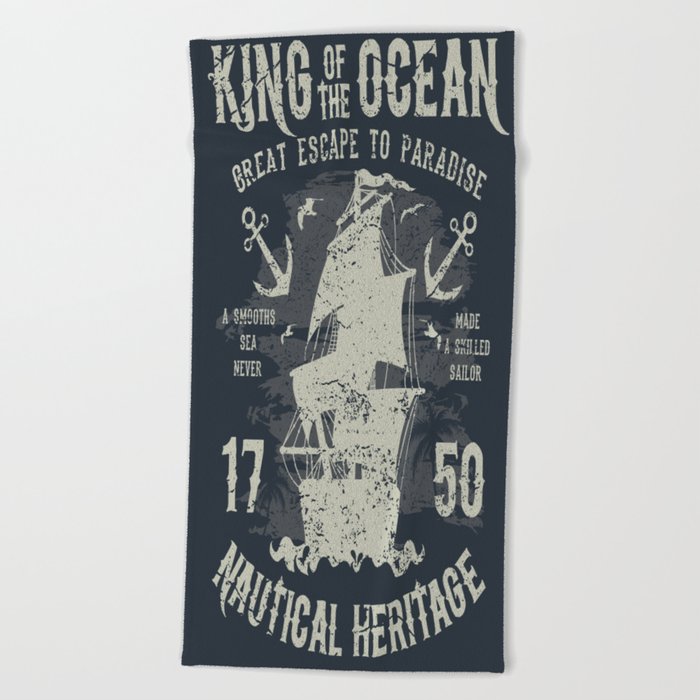King of the Ocean Beach Towel