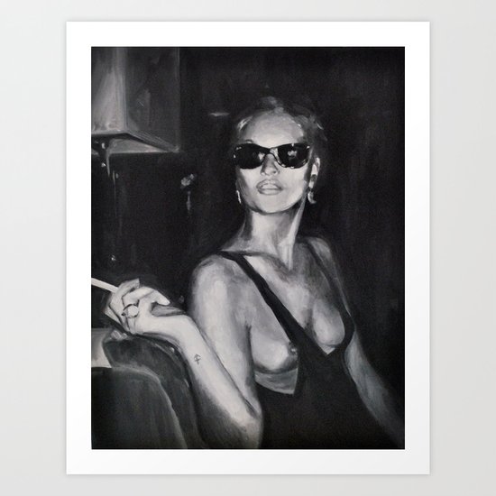 Kate Moss Painting Art Print
