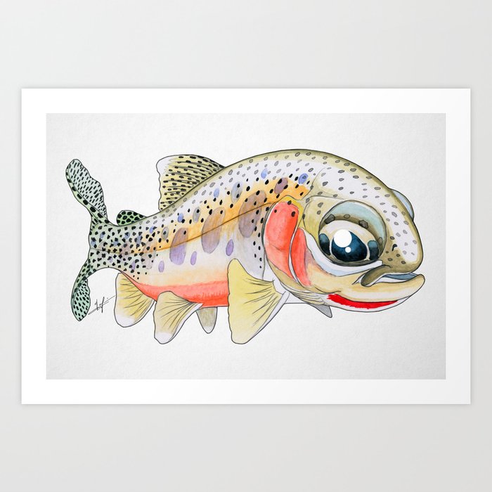 Baby Cutthroat Trout Art Print by NLaferriere