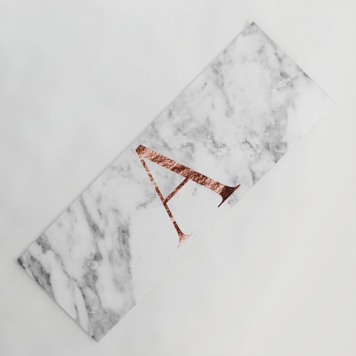 Monogram rose gold marble A Yoga Mat