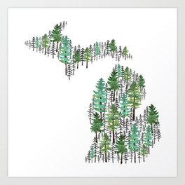 Michigan Forest Art Print
