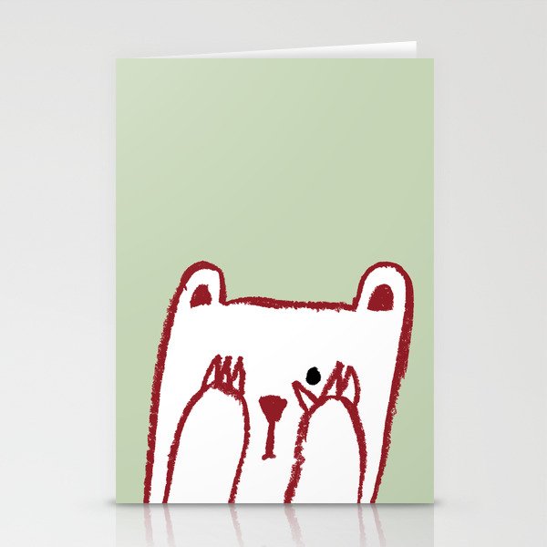 No peeking polar bear Stationery Cards