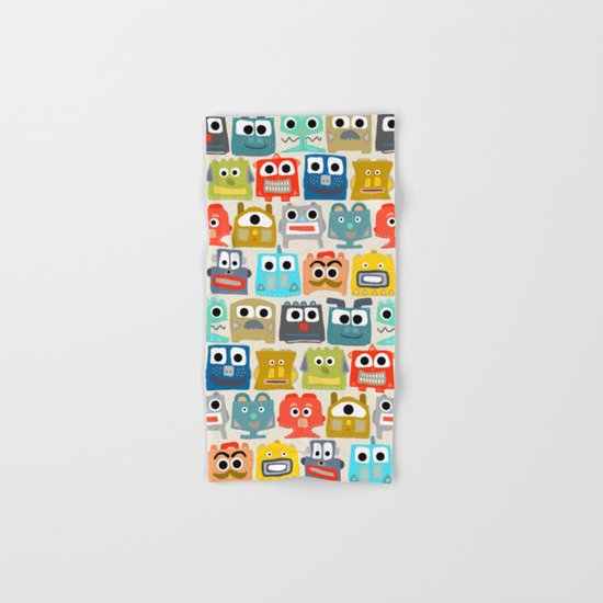 summer baby robots Hand & Bath Towel