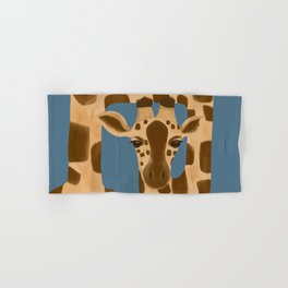 Fun abstract long neck giraffe  Hand & Bath Towel