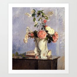 Bouquet Of Flowers 1873 By Camille Pissarro | Reproduction | Impressionism Painter Art Print