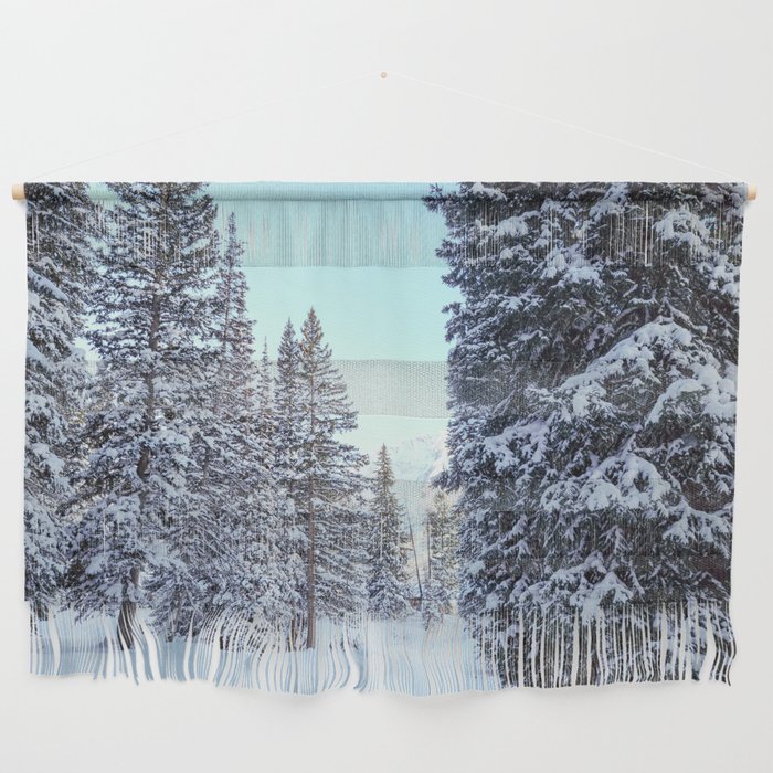 Path Through Snow Covered Trees Wall Hanging