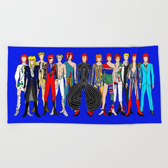 Blue Bowie Group Fashion Outfits Beach Towel