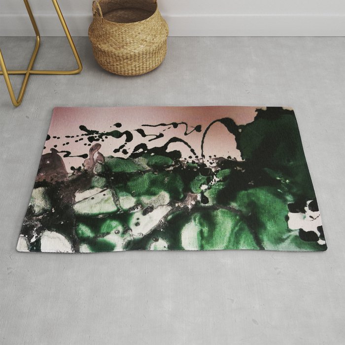 pink and green  Rug