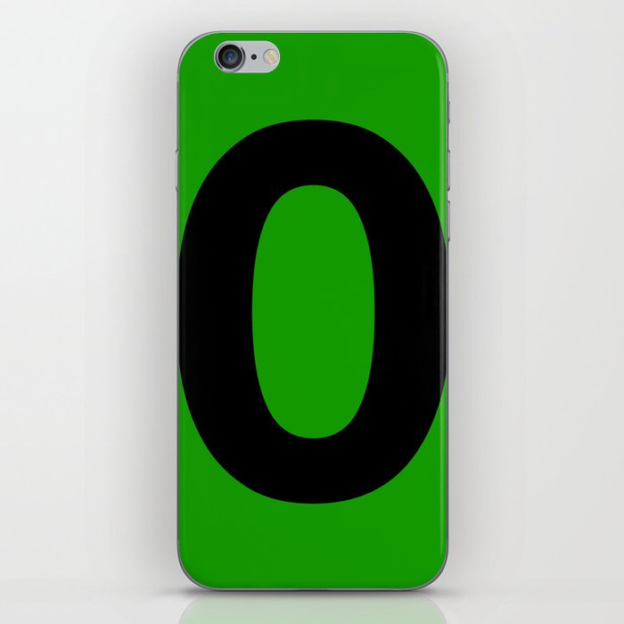 Number 0 (Black & Green) iPhone Skin
