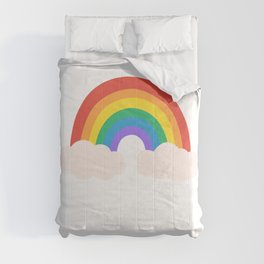 Pride Rainbow in the Clouds Comforter