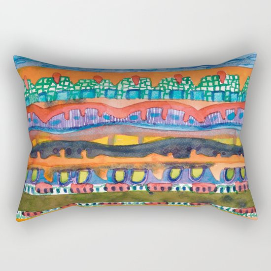 City On The Edge Of The Desert Rectangular Pillow