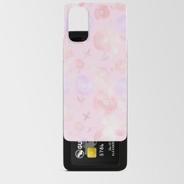 Modern Artistic Geometric Pink Lilac Floral Clouds Pattern Android Card Case