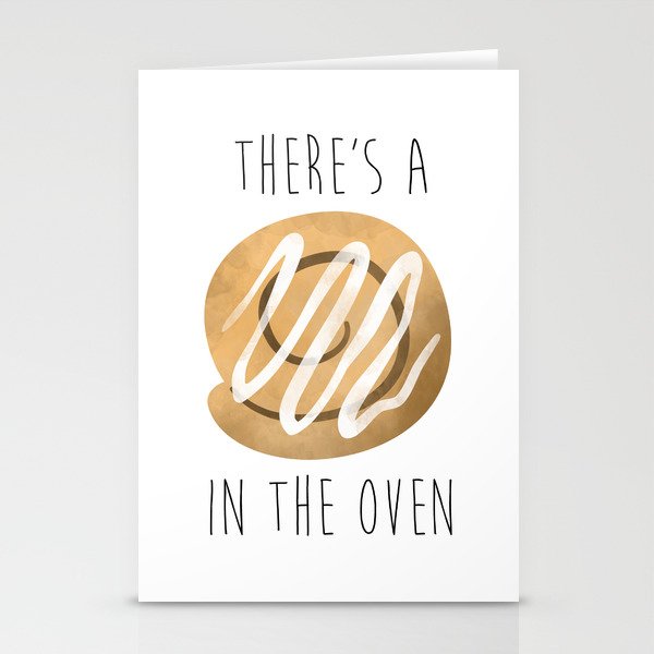 There's A Bun In The Oven Stationery Cards