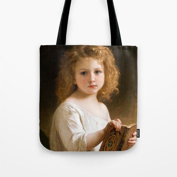The Story Book, 1877 by William-Adolphe Bouguereau Tote Bag