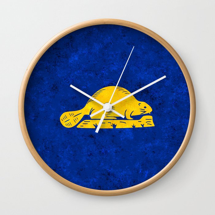 Reverse State Flag of Oregon Wall Clock