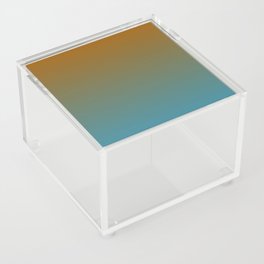 Modern Dark Blue And Brown Ombre Gradient Abstract Pattern Acrylic Box