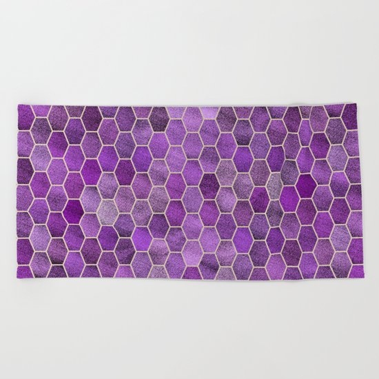 Glitter Tiles V Beach Towel