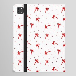 Red Doodle Palm Tree Pattern iPad Folio Case