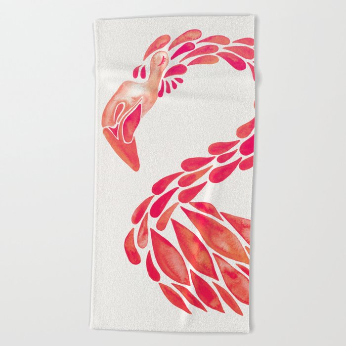 Miami Flamingo – Pink Ombré Beach Towel