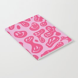 Hot Pink Dripping Smiley Notebook