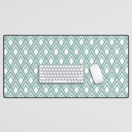 Diamond Arrows . Teal Desk Mat