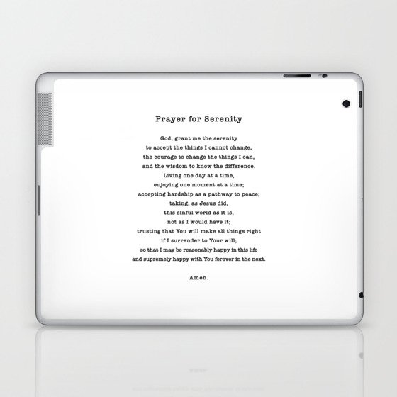 Serenity Prayer  Laptop & iPad Skin