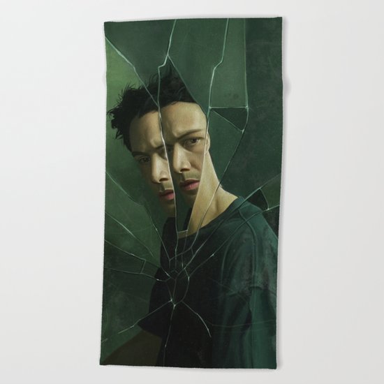Down the rabbit hole Beach Towel