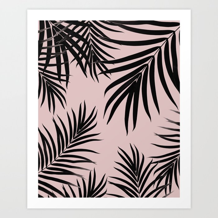 Palm Leaves Pattern Summer Vibes #3 #tropical #decor #art #society6 Art Print