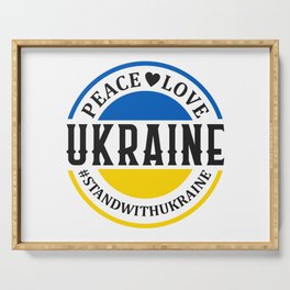 Peace Love Ukraine Serving Tray