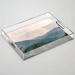 Smoky Mountain Pastel Sunset Acrylic Tray