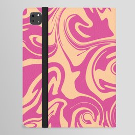 Pink and Peach swirl iPad Folio Case