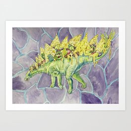 Nacho Stegosaurus  Art Print