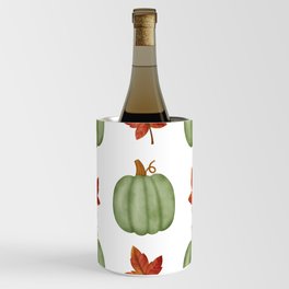 Watercolor Pumpkin Seamless Pattern Wine Chiller