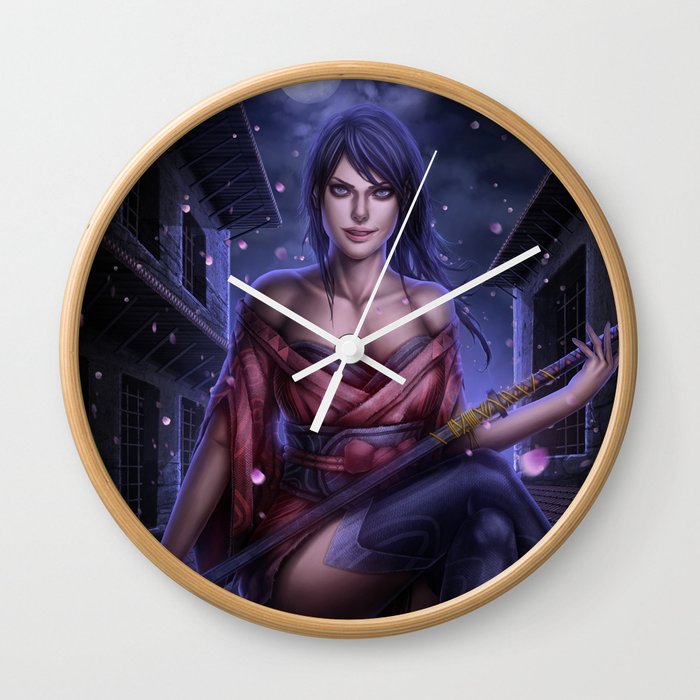 Swordswoman Wall Clock