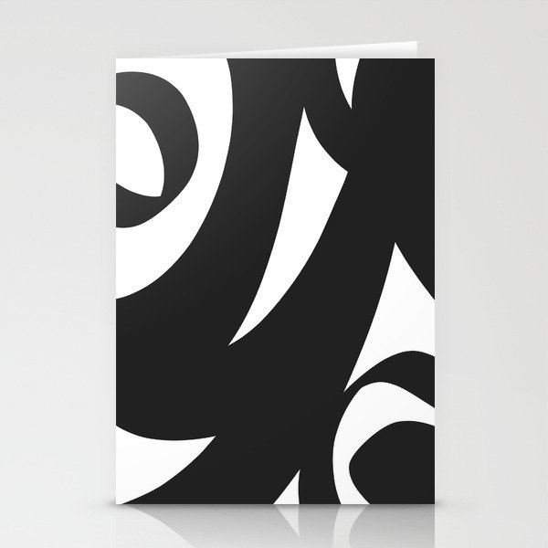 Simple Black and White Drawing Stationery Cards