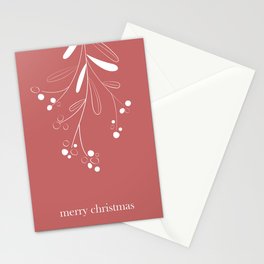 Pastel Christmas 01: red Stationery Cards
