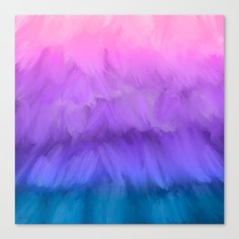 Fluffy 18 - Abstract Modern - Candy Rainbow Canvas Print