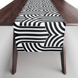 Art Deco wallpaper. Geometric striped ornament. Digital Illustration Background. Table Runner