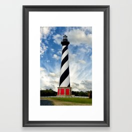 Cape Hatteras Lighthouse Coastal Landscape Photograph Framed Art Print