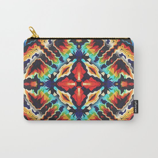 Ornate Geometric Colors Carry-All Pouch