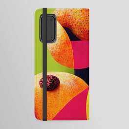 Orange Blitz - Abstract Minimalist Digital Retro Poster Art Android Wallet Case