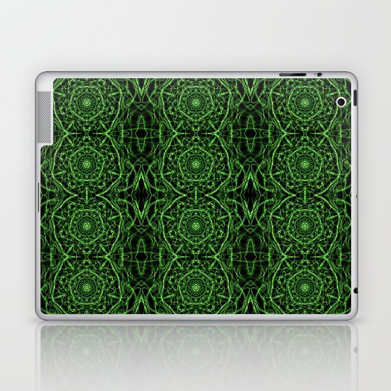 Liquid Light Series 18 ~ Green Abstract Fractal Pattern Laptop & iPad Skin