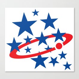 USA Star icon Rings of Saturn Canvas Print