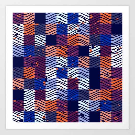 Square Wave Art Print